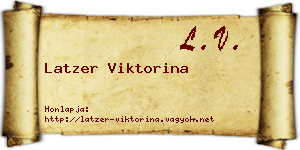 Latzer Viktorina névjegykártya